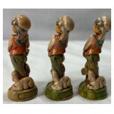 Vintage Pair of Fontanini Cherub Candle Holders #5042 and #5043 and Fontanini Drummer Boy with Sheep #637