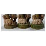 Vintage Pair of Fontanini Cherub Candle Holders #5042 and #5043 and Fontanini Drummer Boy with Sheep #637