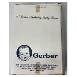 Vintage Doll Collection - 6" Gerber Brithday Baby Twins in Original Box, Show Stoppers Porcelain Doll in Buggy, and Show Stoppers Joyful Baby in Original Box