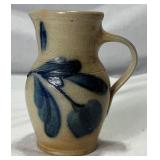 Vintage Pitcher Collection - Victoria Ware Ironstotne Pitcher & Basin, Blue Spongeware Pitcher and Salt Glaze Stoneware Pitcher