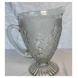 Jeannette Glass Co. "Iris and Herringbone" Pitcher and Bowls and Anchor Hocking Avalon Platter