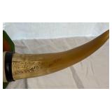 Vintage 1958 Mounted Bull Horns - Tijuana Mexico