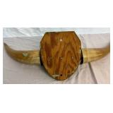 Vintage 1958 Mounted Bull Horns - Tijuana Mexico