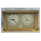 Vintage Seiko Japan Quartz World Time Brass Desk Clock