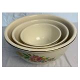 Vintage Homer Laughlin Kitchen Kraft 3 Piece Mixing Bowl Set