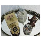 Vintage Vanity Collection #2featuring Mirrored Tray and Lidded Boxes