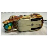 Vintage Wind Up Toys - Blic Clown Riding Scooter Toy, US Zone Germany Metal and Two Marx Leopard & Tiger