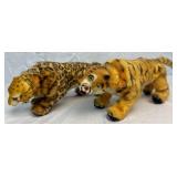 Vintage Wind Up Toys - Blic Clown Riding Scooter Toy, US Zone Germany Metal and Two Marx Leopard & Tiger