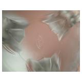 Fenton Currier & Ives Candleholder Winter Cabin and Fenton Hearts & Flowers Candy Dish