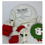Peanuts Collection - Christmas Time Is Here Light Up Collectible, Merry Christmas Charlie Brown Plate, Dancing Snoopy and 1958 Snoopy Ornaments