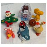 Vintage Plastic Wind Up Toys - 14 toys