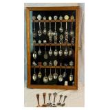 Vintage Spoon Collection with Display Case from Worldwide Destinations