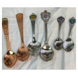Vintage Spoon Collection with Display Case from Worldwide Destinations