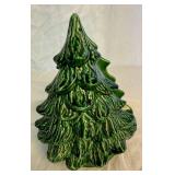 Vintage Lit Christmas Tree and Hand Painted Napkin Holder