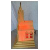 Vintage Raylite Electric Corp. Lighted Musical Christmas Church 1959