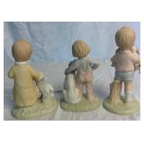 Lefton Collection of Figurines - Porcelain Bloomer Girls,  The Christopher Collection Figurines and Large Hat Girl with Fawn