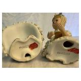 Lefton Collection of Figurines - Porcelain Bloomer Girls,  The Christopher Collection Figurines and Large Hat Girl with Fawn