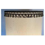 Vintage MCM Amber Swirl Globe Table Lamp