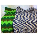 Two Crocheted Throw Blankets