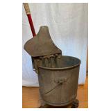 Geerpres "Floor- Knight" Vintage Galvanized Wringer and Bucket System