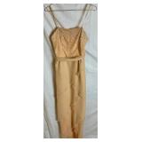 Vintage Rose Taft for Couture Fashions Formal Gown Size 8 with Matching Cover Up