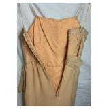 Vintage Rose Taft for Couture Fashions Formal Gown Size 8 with Matching Cover Up