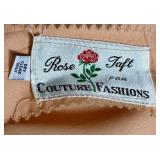 Vintage Rose Taft for Couture Fashions Formal Gown Size 8 with Matching Cover Up