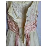 Vintage Tea Length Embroidered Party Gown Size 9