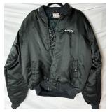 Vintage Han Mee Sa Bomber Jacket Size XL - Black Koren Dragon Embroidered Design