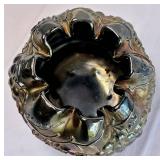 Vintage Dugan Amethyst Carnival Glass Grape Delight Rose Bowl  & Imperial Glass Carnival Glass Windmill