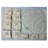 Vintage Embroidered Linen Bundle - Blue Collection