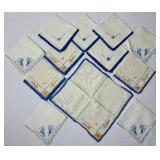 Vintage Embroidered Linen Bundle - Blue Collection