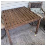 Outdoor Patio 40" Dining Table and 4 Swivel Dining Chairs with Cushions & Pillows
