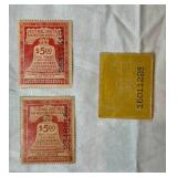 Collection of United States Internal Revenue Federal Use Tax on Motor Vehicle Stamps from 1942-1946