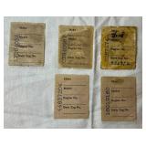 Collection of United States Internal Revenue Federal Use Tax on Motor Vehicle Stamps from 1942-1946