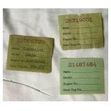 Collection of United States Internal Revenue Federal Use Tax on Motor Vehicle Stamps from 1942-1946