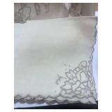 Vintage Embroidered Table Cloth w/ 12 Napkins