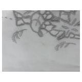 Vintage Embroidered Table Cloth w/ 12 Napkins