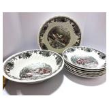 6 Soup Bowls and 2 Serving Bowls Queen