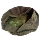 WWII US Marines Eagle Globe Anchor Lapel Hat Pin, Garrison Cap, Green Wool Crown Service Cap and Cavas Leggings
