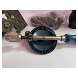 Dixon Graph Air-Gun, Ridge Reamer, Stanley Handyman Drill, Cattle Head Lock Chain, and 3 Sargent Squares