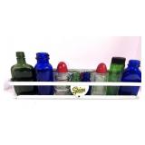 Metal Spice Rack with 8 Colored Bottles