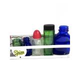 Metal Spice Rack with 8 Colored Bottles