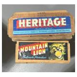 Set of Two Wooden Grape Cases