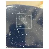 Bed Pans: Enamel white and speckled