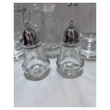 Fostoria Crystal Century Pattern: Salt and Pepper, Cream and Sugar and Cruet