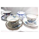 Set of 4 Vintage Cup and Saucers