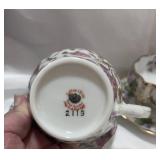 Set of 3 Vintage Cup and Saucers Lefton and Napco