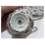 Set of 3 Vintage Cup and Saucers Lefton and Napco