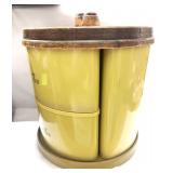 MCM 1970 Chenico 4 Piece Canister Set on Lazy Susan